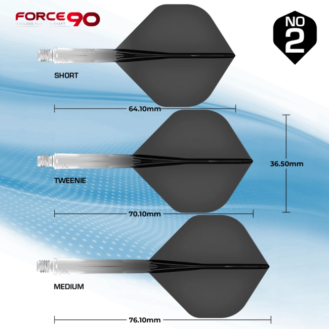Mission Force 90 Moulded Flight & Shaft System Schwarz/Transparent - Standard No2